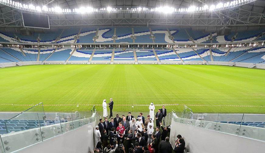 Estádio Al Janoub na cidade de Al Wakrah, uma das cidades-sede da Copa do Mundo de 2022.  (Fonte: WikimediaCommons/Reprodução)